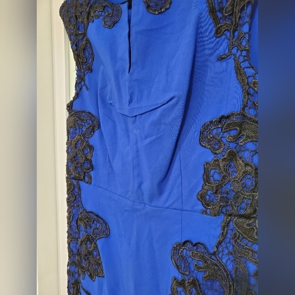 Torrid Royal Blue and Black lace bodycon dress - Picture 6 of 12